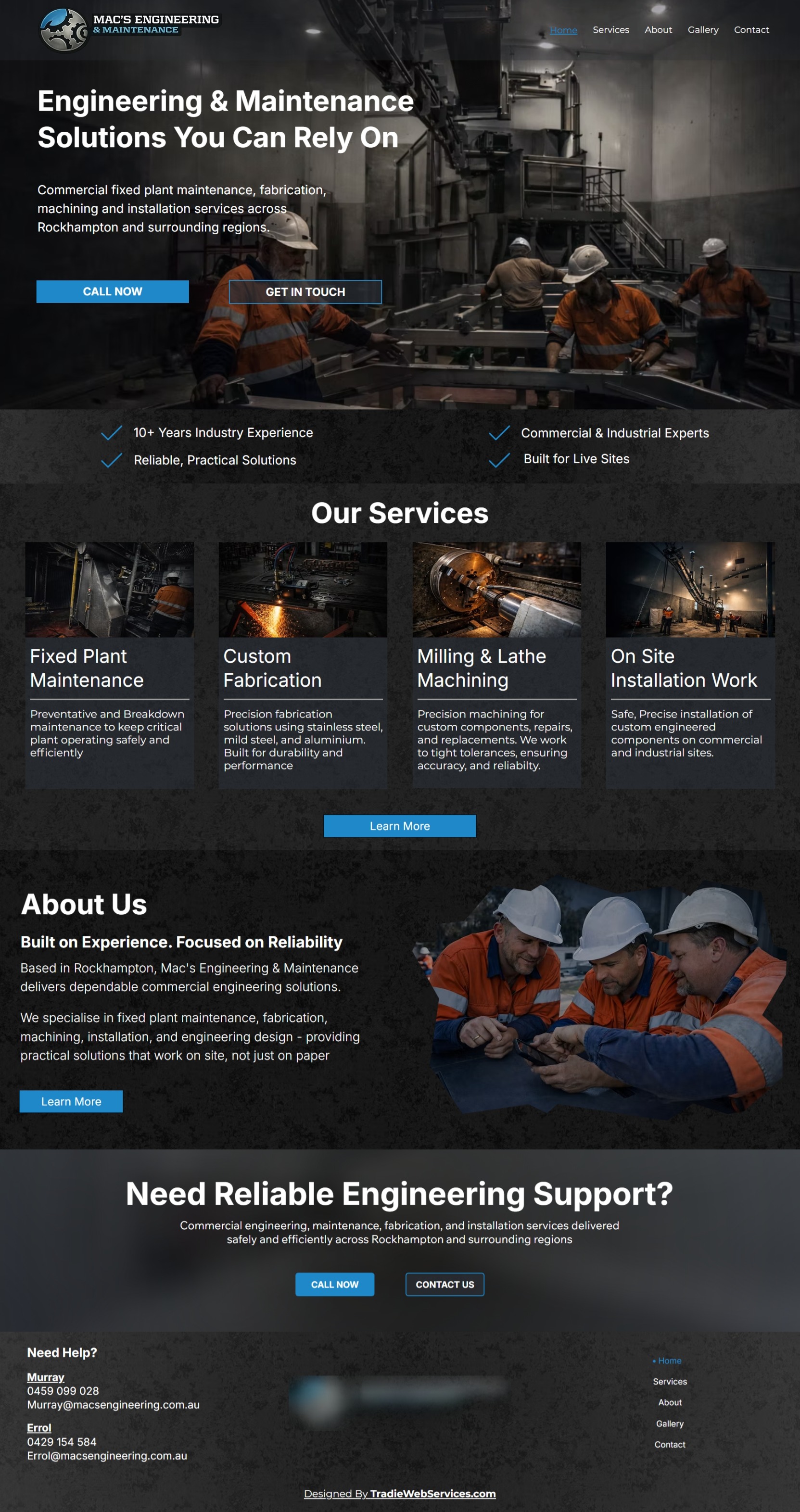 Mac's Engineering website