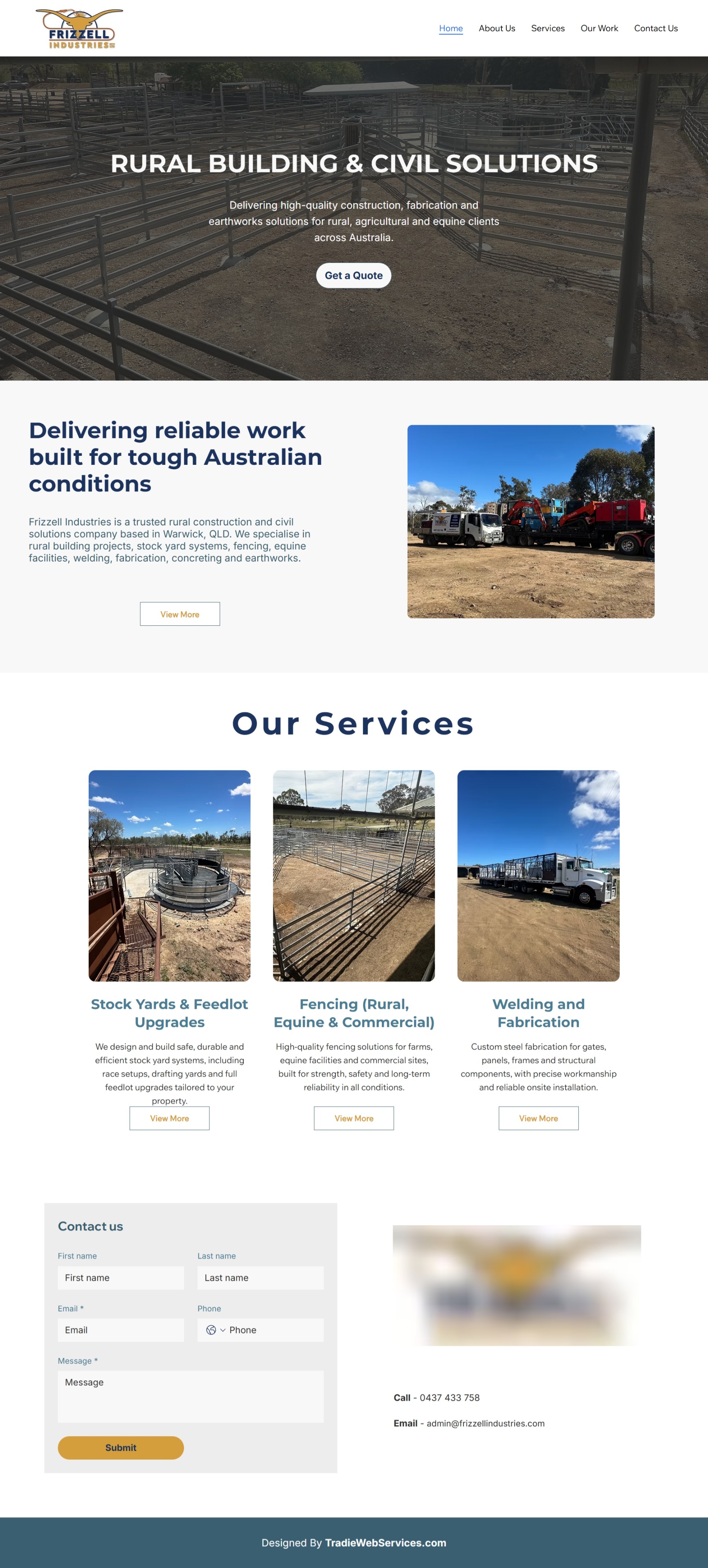 Frizzell Industries website